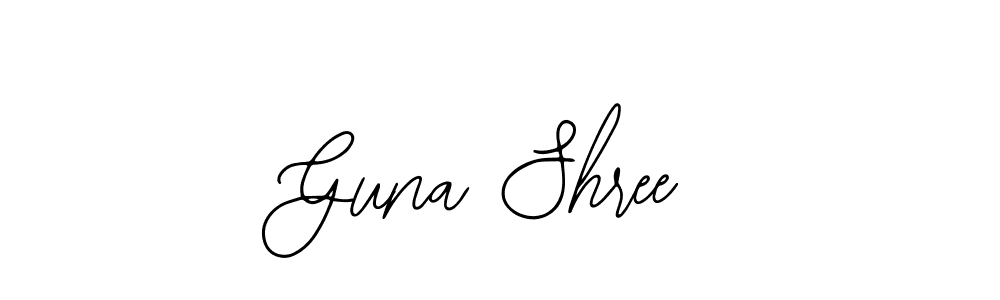 How to make Guna Shree name signature. Use Bearetta-2O07w style for creating short signs online. This is the latest handwritten sign. Guna Shree signature style 12 images and pictures png