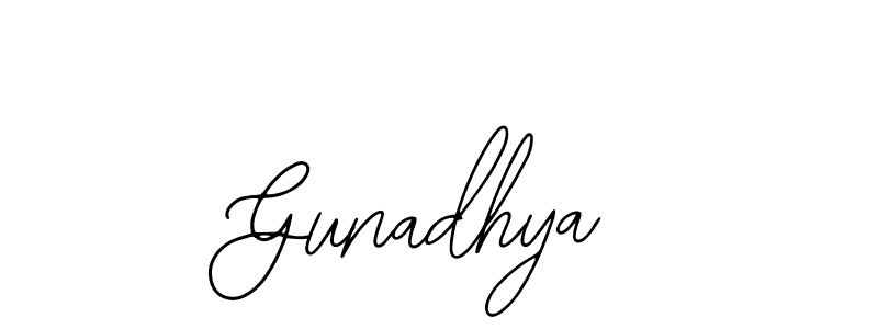 How to make Gunadhya signature? Bearetta-2O07w is a professional autograph style. Create handwritten signature for Gunadhya name. Gunadhya signature style 12 images and pictures png