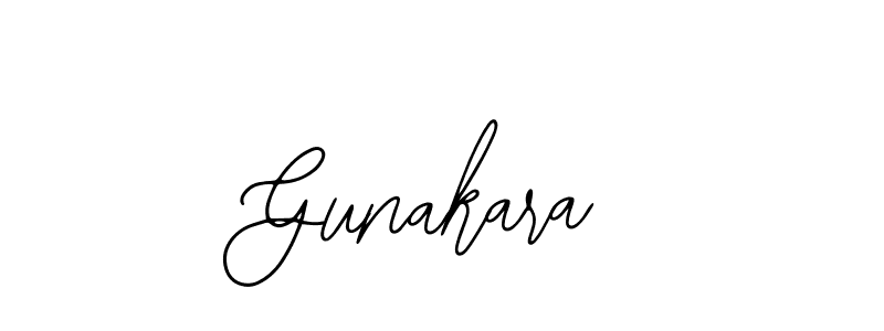 How to make Gunakara name signature. Use Bearetta-2O07w style for creating short signs online. This is the latest handwritten sign. Gunakara signature style 12 images and pictures png