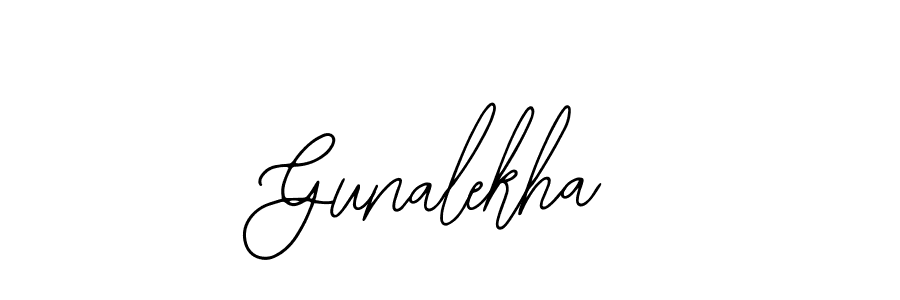 Similarly Bearetta-2O07w is the best handwritten signature design. Signature creator online .You can use it as an online autograph creator for name Gunalekha. Gunalekha signature style 12 images and pictures png