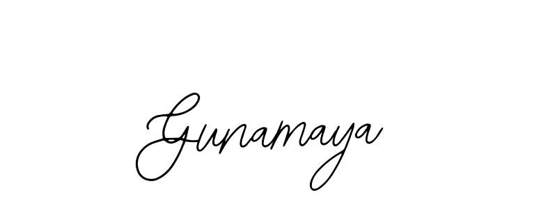 How to make Gunamaya name signature. Use Bearetta-2O07w style for creating short signs online. This is the latest handwritten sign. Gunamaya signature style 12 images and pictures png