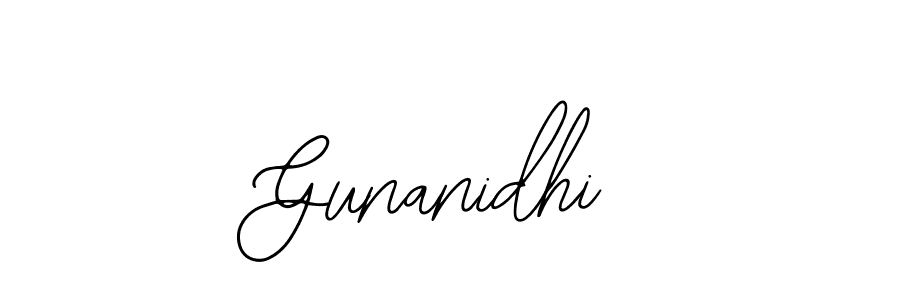 Use a signature maker to create a handwritten signature online. With this signature software, you can design (Bearetta-2O07w) your own signature for name Gunanidhi. Gunanidhi signature style 12 images and pictures png