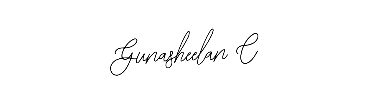 Also You can easily find your signature by using the search form. We will create Gunasheelan C name handwritten signature images for you free of cost using Bearetta-2O07w sign style. Gunasheelan C signature style 12 images and pictures png