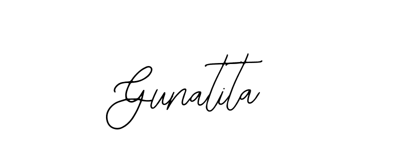 How to make Gunatita name signature. Use Bearetta-2O07w style for creating short signs online. This is the latest handwritten sign. Gunatita signature style 12 images and pictures png