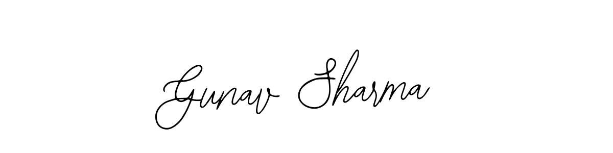 How to make Gunav Sharma signature? Bearetta-2O07w is a professional autograph style. Create handwritten signature for Gunav Sharma name. Gunav Sharma signature style 12 images and pictures png