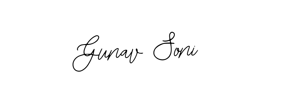 The best way (Bearetta-2O07w) to make a short signature is to pick only two or three words in your name. The name Gunav Soni include a total of six letters. For converting this name. Gunav Soni signature style 12 images and pictures png