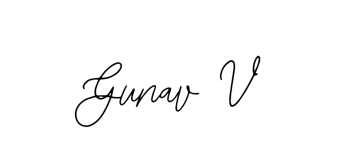 See photos of Gunav V official signature by Spectra . Check more albums & portfolios. Read reviews & check more about Bearetta-2O07w font. Gunav V signature style 12 images and pictures png