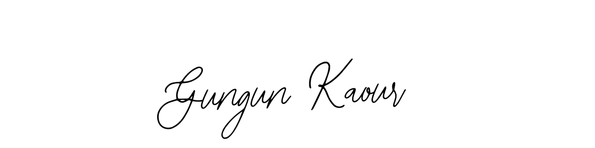 How to make Gungun Kaour name signature. Use Bearetta-2O07w style for creating short signs online. This is the latest handwritten sign. Gungun Kaour signature style 12 images and pictures png