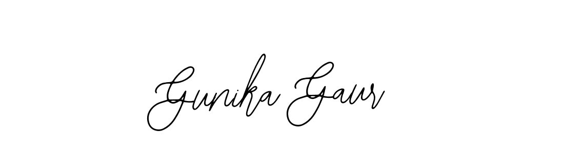 How to make Gunika Gaur name signature. Use Bearetta-2O07w style for creating short signs online. This is the latest handwritten sign. Gunika Gaur signature style 12 images and pictures png