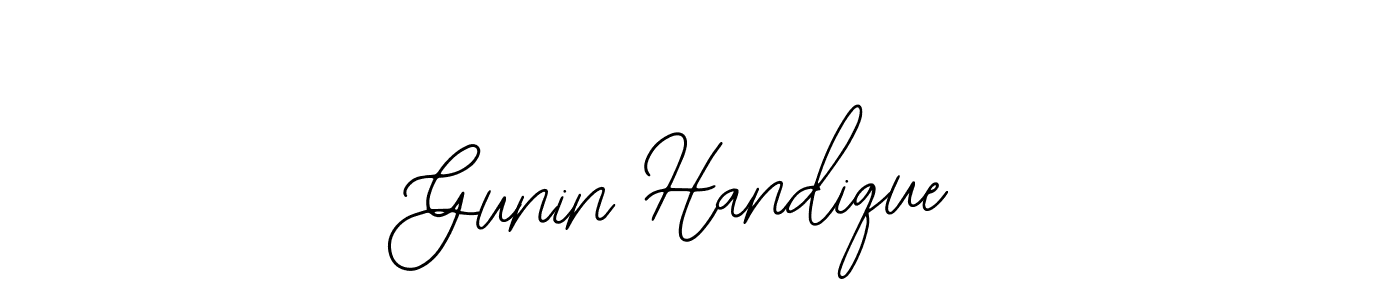 Gunin Handique stylish signature style. Best Handwritten Sign (Bearetta-2O07w) for my name. Handwritten Signature Collection Ideas for my name Gunin Handique. Gunin Handique signature style 12 images and pictures png