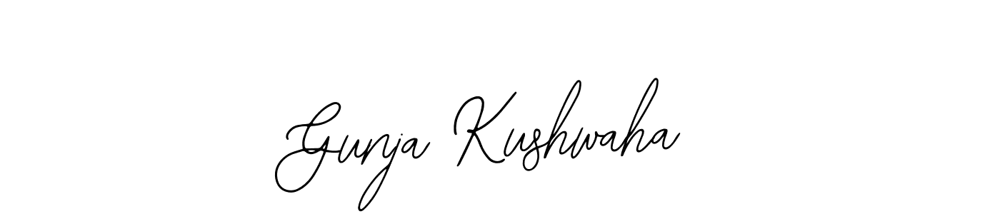You should practise on your own different ways (Bearetta-2O07w) to write your name (Gunja Kushwaha) in signature. don't let someone else do it for you. Gunja Kushwaha signature style 12 images and pictures png