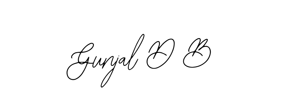 Bearetta-2O07w is a professional signature style that is perfect for those who want to add a touch of class to their signature. It is also a great choice for those who want to make their signature more unique. Get Gunjal D B name to fancy signature for free. Gunjal D B signature style 12 images and pictures png