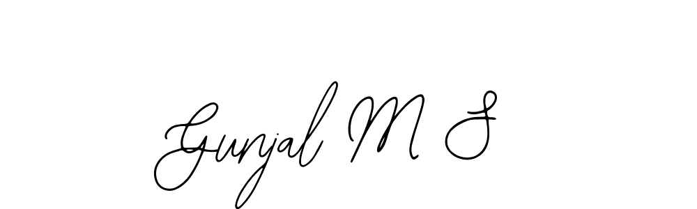 Gunjal M S stylish signature style. Best Handwritten Sign (Bearetta-2O07w) for my name. Handwritten Signature Collection Ideas for my name Gunjal M S. Gunjal M S signature style 12 images and pictures png