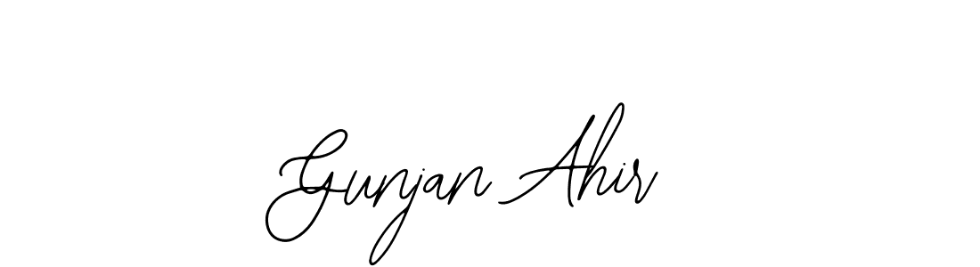 Use a signature maker to create a handwritten signature online. With this signature software, you can design (Bearetta-2O07w) your own signature for name Gunjan Ahir. Gunjan Ahir signature style 12 images and pictures png