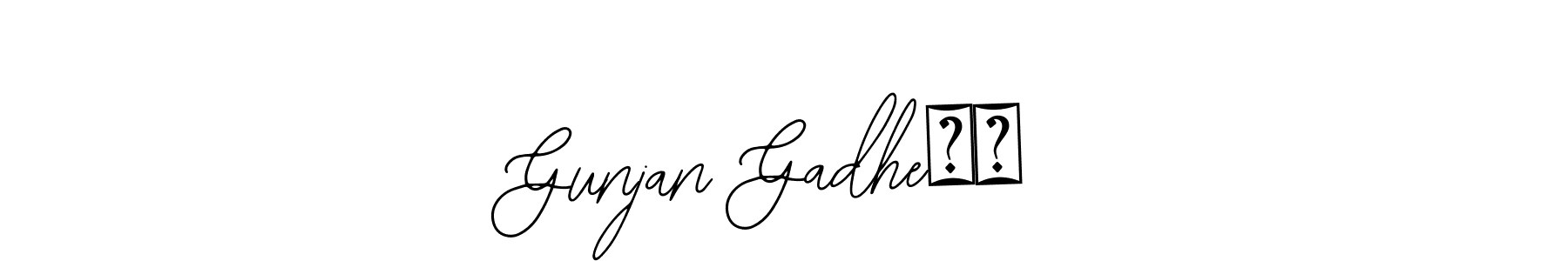 Bearetta-2O07w is a professional signature style that is perfect for those who want to add a touch of class to their signature. It is also a great choice for those who want to make their signature more unique. Get Gunjan Gadhe❤️ name to fancy signature for free. Gunjan Gadhe❤️ signature style 12 images and pictures png