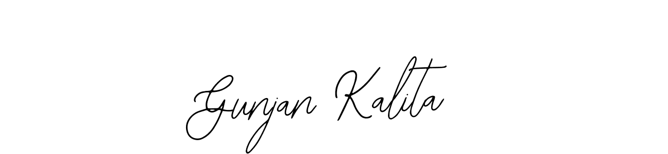 How to make Gunjan Kalita name signature. Use Bearetta-2O07w style for creating short signs online. This is the latest handwritten sign. Gunjan Kalita signature style 12 images and pictures png