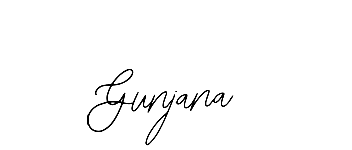 Use a signature maker to create a handwritten signature online. With this signature software, you can design (Bearetta-2O07w) your own signature for name Gunjana. Gunjana signature style 12 images and pictures png