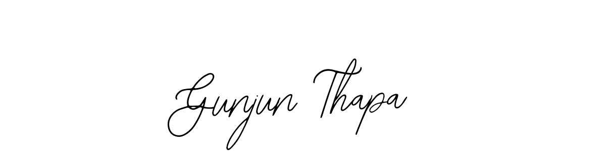 Also You can easily find your signature by using the search form. We will create Gunjun Thapa name handwritten signature images for you free of cost using Bearetta-2O07w sign style. Gunjun Thapa signature style 12 images and pictures png