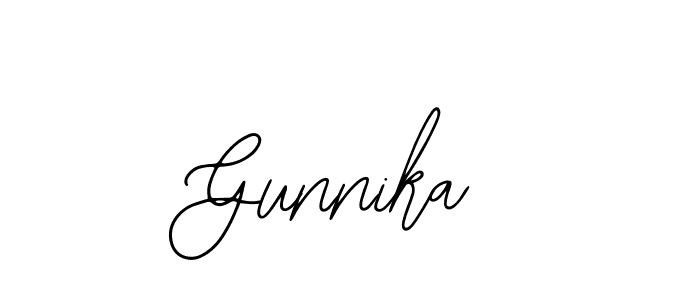 You should practise on your own different ways (Bearetta-2O07w) to write your name (Gunnika) in signature. don't let someone else do it for you. Gunnika signature style 12 images and pictures png