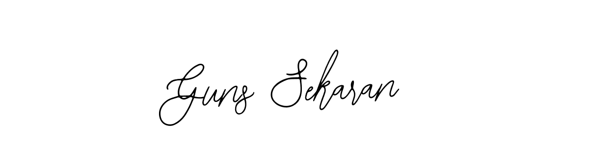You should practise on your own different ways (Bearetta-2O07w) to write your name (Guns Sekaran) in signature. don't let someone else do it for you. Guns Sekaran signature style 12 images and pictures png