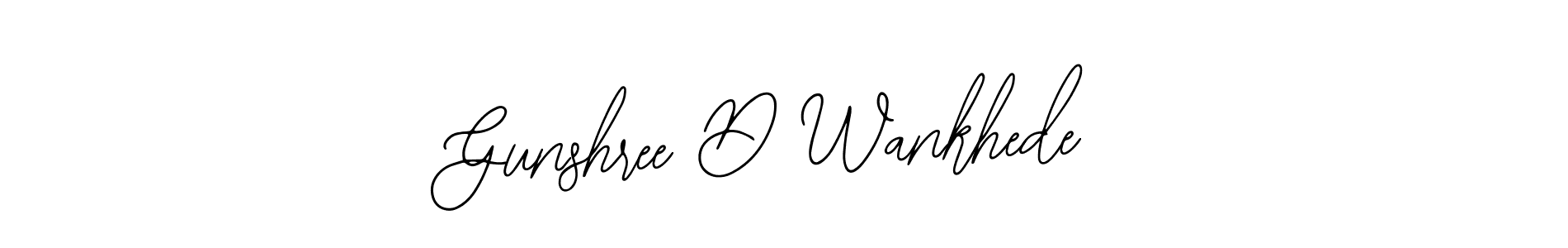 Also You can easily find your signature by using the search form. We will create Gunshree D Wankhede name handwritten signature images for you free of cost using Bearetta-2O07w sign style. Gunshree D Wankhede signature style 12 images and pictures png