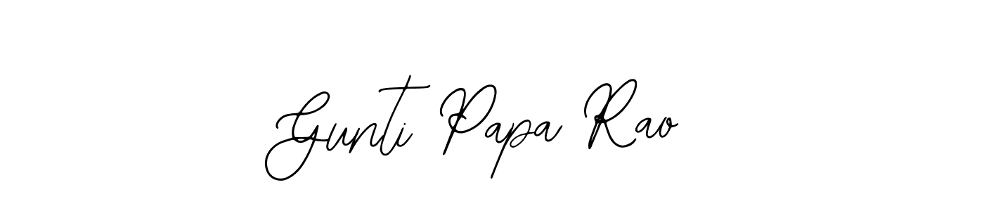 The best way (Bearetta-2O07w) to make a short signature is to pick only two or three words in your name. The name Gunti Papa Rao include a total of six letters. For converting this name. Gunti Papa Rao signature style 12 images and pictures png