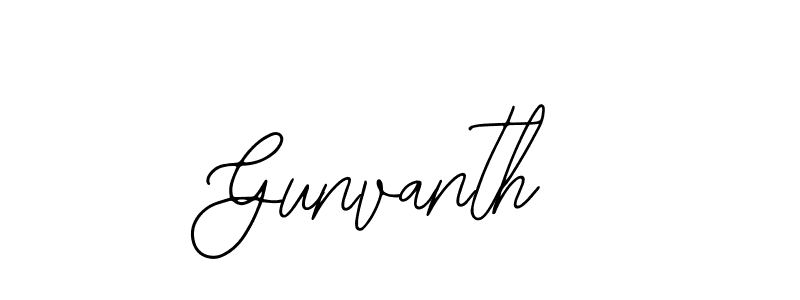 Use a signature maker to create a handwritten signature online. With this signature software, you can design (Bearetta-2O07w) your own signature for name Gunvanth. Gunvanth signature style 12 images and pictures png