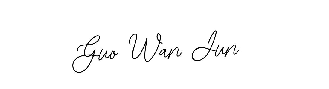 Bearetta-2O07w is a professional signature style that is perfect for those who want to add a touch of class to their signature. It is also a great choice for those who want to make their signature more unique. Get Guo Wan Jun name to fancy signature for free. Guo Wan Jun signature style 12 images and pictures png