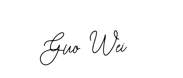 You should practise on your own different ways (Bearetta-2O07w) to write your name (Guo Wei) in signature. don't let someone else do it for you. Guo Wei signature style 12 images and pictures png