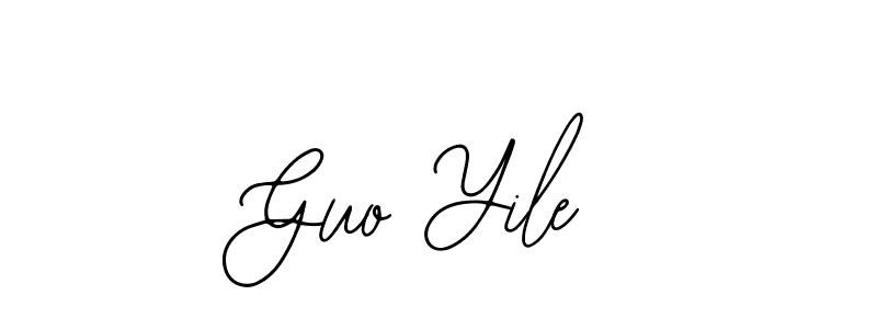 You should practise on your own different ways (Bearetta-2O07w) to write your name (Guo Yile) in signature. don't let someone else do it for you. Guo Yile signature style 12 images and pictures png