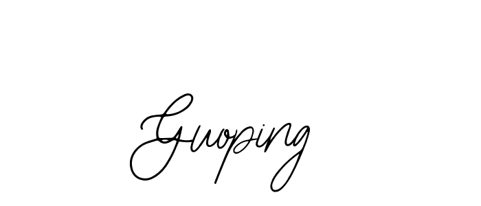 How to make Guoping name signature. Use Bearetta-2O07w style for creating short signs online. This is the latest handwritten sign. Guoping signature style 12 images and pictures png