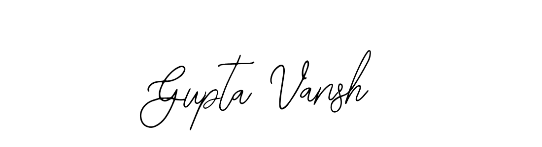 Use a signature maker to create a handwritten signature online. With this signature software, you can design (Bearetta-2O07w) your own signature for name Gupta Vansh. Gupta Vansh signature style 12 images and pictures png