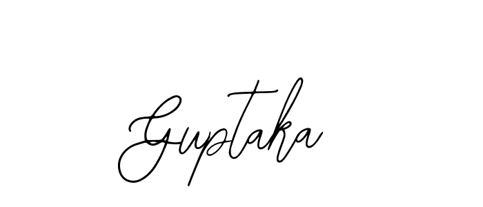 How to make Guptaka signature? Bearetta-2O07w is a professional autograph style. Create handwritten signature for Guptaka name. Guptaka signature style 12 images and pictures png