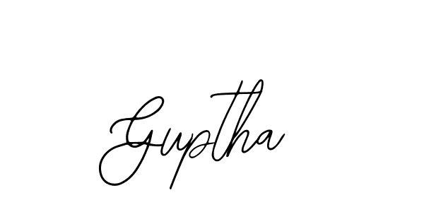 You should practise on your own different ways (Bearetta-2O07w) to write your name (Guptha) in signature. don't let someone else do it for you. Guptha signature style 12 images and pictures png