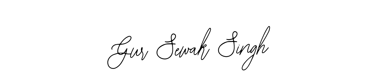 The best way (Bearetta-2O07w) to make a short signature is to pick only two or three words in your name. The name Gur Sewak Singh include a total of six letters. For converting this name. Gur Sewak Singh signature style 12 images and pictures png
