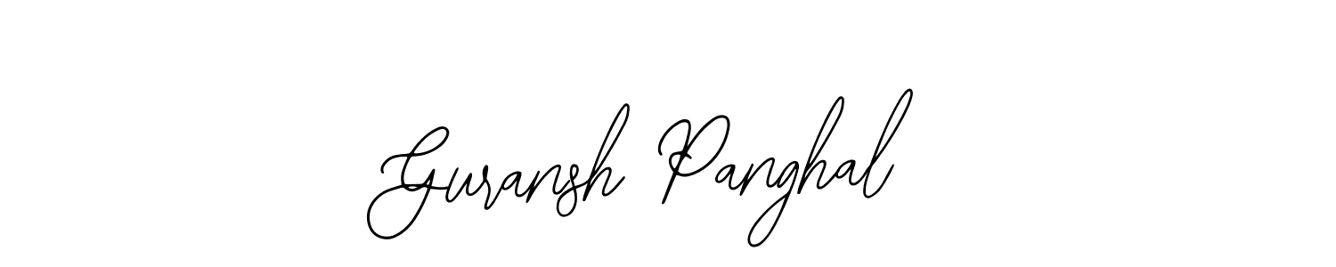 How to make Guransh Panghal name signature. Use Bearetta-2O07w style for creating short signs online. This is the latest handwritten sign. Guransh Panghal signature style 12 images and pictures png