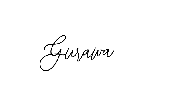 How to make Gurawa name signature. Use Bearetta-2O07w style for creating short signs online. This is the latest handwritten sign. Gurawa signature style 12 images and pictures png