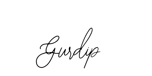 How to make Gurdip name signature. Use Bearetta-2O07w style for creating short signs online. This is the latest handwritten sign. Gurdip signature style 12 images and pictures png