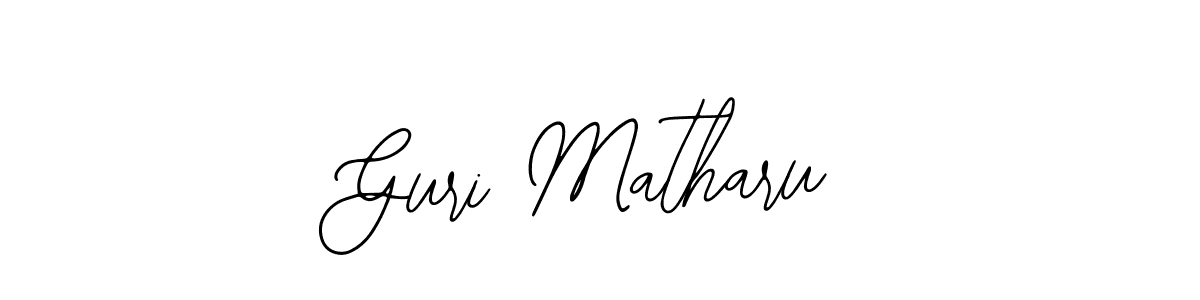 How to make Guri Matharu name signature. Use Bearetta-2O07w style for creating short signs online. This is the latest handwritten sign. Guri Matharu signature style 12 images and pictures png