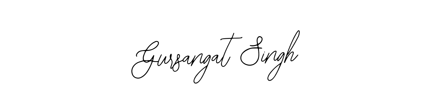 Use a signature maker to create a handwritten signature online. With this signature software, you can design (Bearetta-2O07w) your own signature for name Gursangat Singh. Gursangat Singh signature style 12 images and pictures png