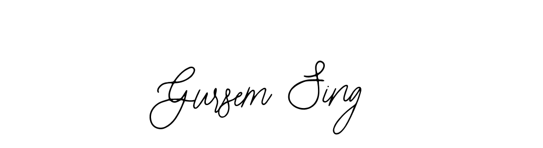 Design your own signature with our free online signature maker. With this signature software, you can create a handwritten (Bearetta-2O07w) signature for name Gursem Sing. Gursem Sing signature style 12 images and pictures png