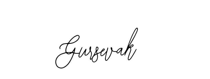 Gursevak stylish signature style. Best Handwritten Sign (Bearetta-2O07w) for my name. Handwritten Signature Collection Ideas for my name Gursevak. Gursevak signature style 12 images and pictures png