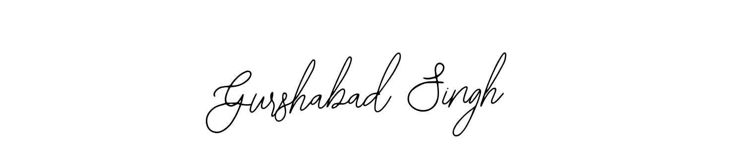 Use a signature maker to create a handwritten signature online. With this signature software, you can design (Bearetta-2O07w) your own signature for name Gurshabad Singh. Gurshabad Singh signature style 12 images and pictures png