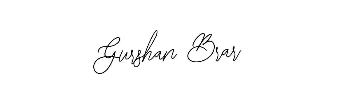 You should practise on your own different ways (Bearetta-2O07w) to write your name (Gurshan Brar) in signature. don't let someone else do it for you. Gurshan Brar signature style 12 images and pictures png
