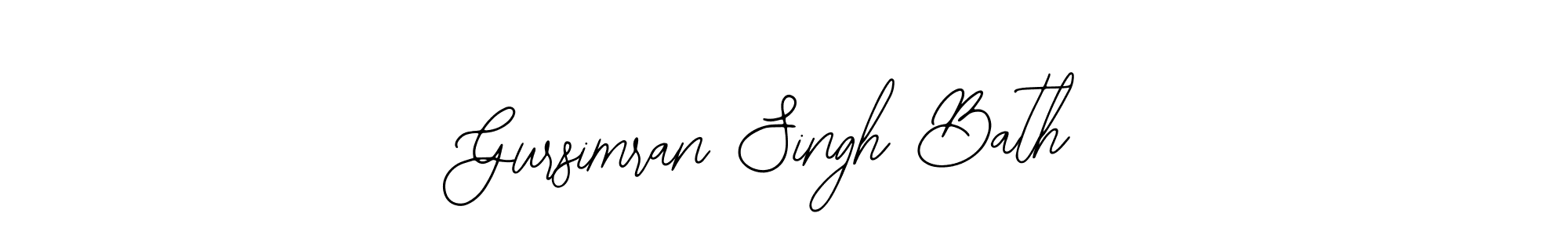 Similarly Bearetta-2O07w is the best handwritten signature design. Signature creator online .You can use it as an online autograph creator for name Gursimran Singh Bath. Gursimran Singh Bath signature style 12 images and pictures png