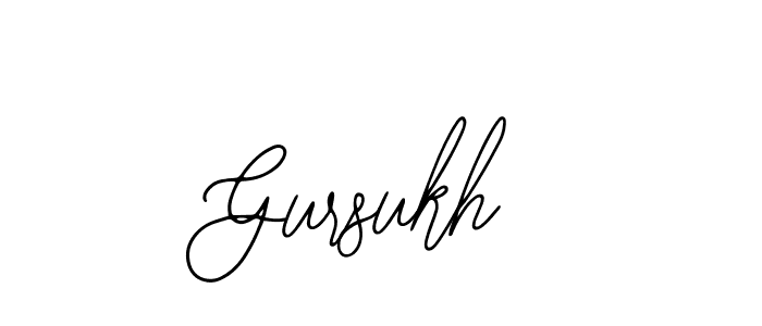 Design your own signature with our free online signature maker. With this signature software, you can create a handwritten (Bearetta-2O07w) signature for name Gursukh. Gursukh signature style 12 images and pictures png