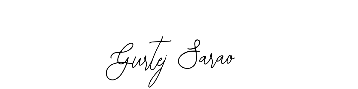 How to make Gurtej Sarao name signature. Use Bearetta-2O07w style for creating short signs online. This is the latest handwritten sign. Gurtej Sarao signature style 12 images and pictures png