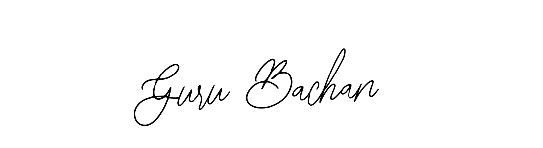 Design your own signature with our free online signature maker. With this signature software, you can create a handwritten (Bearetta-2O07w) signature for name Guru Bachan. Guru Bachan signature style 12 images and pictures png