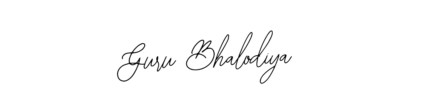 Design your own signature with our free online signature maker. With this signature software, you can create a handwritten (Bearetta-2O07w) signature for name Guru Bhalodiya. Guru Bhalodiya signature style 12 images and pictures png