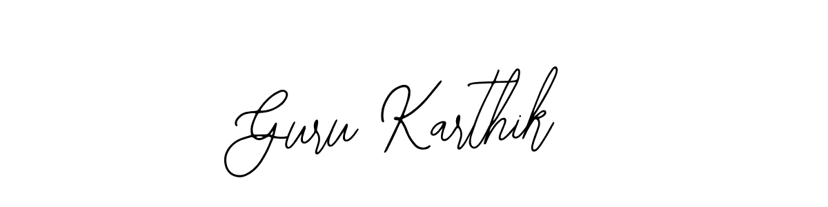 Use a signature maker to create a handwritten signature online. With this signature software, you can design (Bearetta-2O07w) your own signature for name Guru Karthik. Guru Karthik signature style 12 images and pictures png